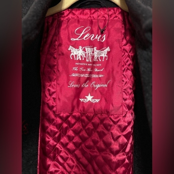 Levis Double Breasted Wool Peacoat Small - Picture 5 of 7